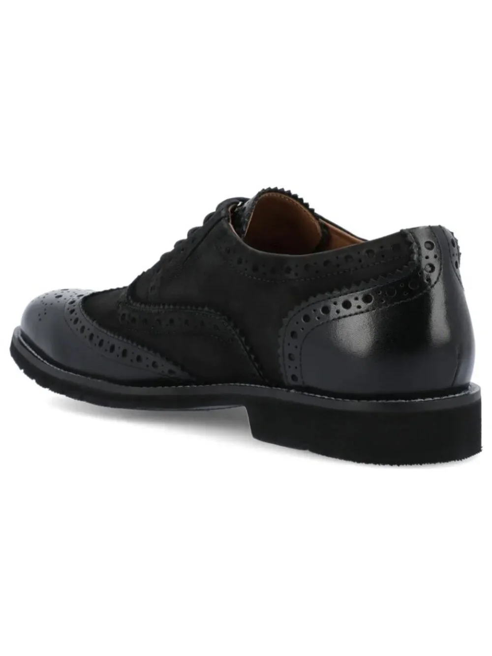 NWT Men's Thomas & Vine Covington Black Brogue Oxford M9M
